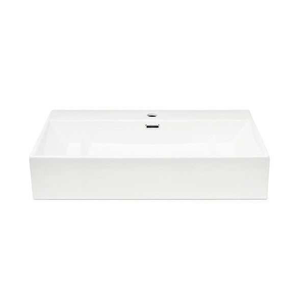 VITRA - Vitra  Lavabo SAT Cube Way 75x42 cm ouverture pour un robinet au milieu SATCW7542 - large