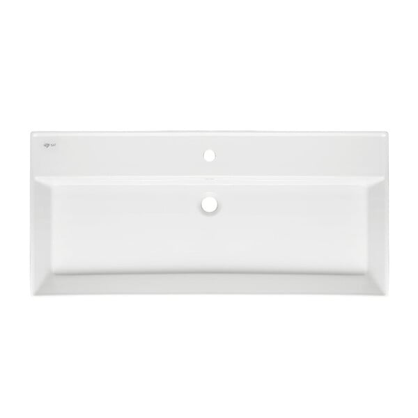 SWISS AQUA TECHNOLOGIES - Swiss Aqua Technologies Lavabo à suspendre et à poser SAT Infinitio - 100,4x46,5 cm (SATINF10046) - large