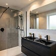 NATUREL - Naturel Lavabo double Modena noir mat 121×46×17,5 cm pour meuble 120 cm en céramique – 2 trous, avec trop-plein (M12046BKM) (M12046BKM) - vignette