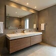 NATUREL - Naturel Lavabo double Pavia en marbre coulé blanc 120×49×5 cm – 2 trous pour la robinetterie, avec trop-plein (PA12049) - vignette