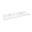 SWISS AQUA TECHNOLOGIES - Swiss Aqua Technologies B-Way 121x46 cm double vasque semi-encastrée en céramique, pour meuble de salle de bain SATEVO120NA, blanc (SATBW212046) - vignette