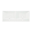 SWISS AQUA TECHNOLOGIES - Swiss Aqua Technologies B-Way 121x46 cm double vasque semi-encastrée en céramique, pour meuble de salle de bain SATEVO120NA, blanc (SATBW212046) - vignette