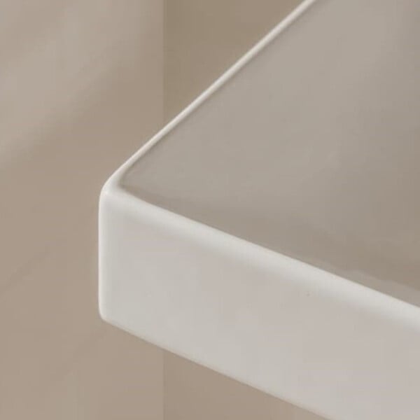 ROCA - Roca Ona 120x46x16 cm lavabo suspendu double vasque en céramique, 2 trous de robinetterie au milieu, trop-plein, blanc (A32768B000) - large