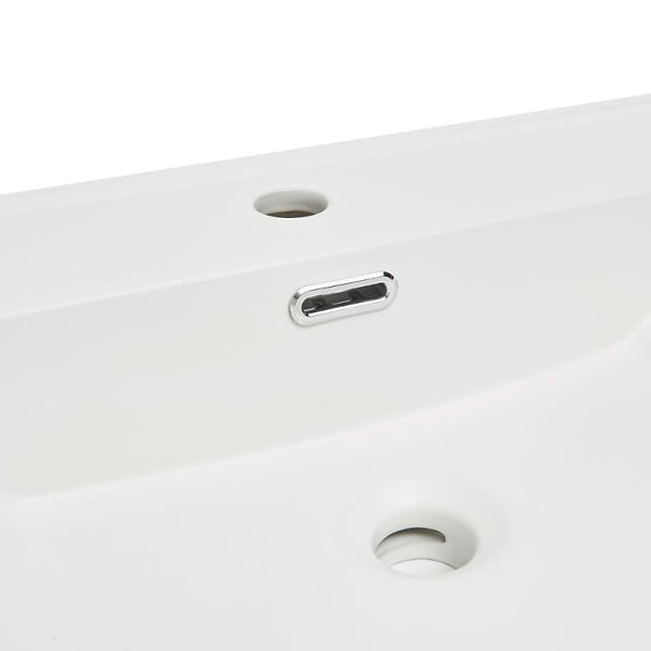 SWISS AQUA TECHNOLOGIES - Swiss Aqua Technologies B-Way 120,5x46 cm meuble double vasque en céramique, 2 trous de robinetterie au milieu, trop-plein, blanc (SATBW212046WM) - large