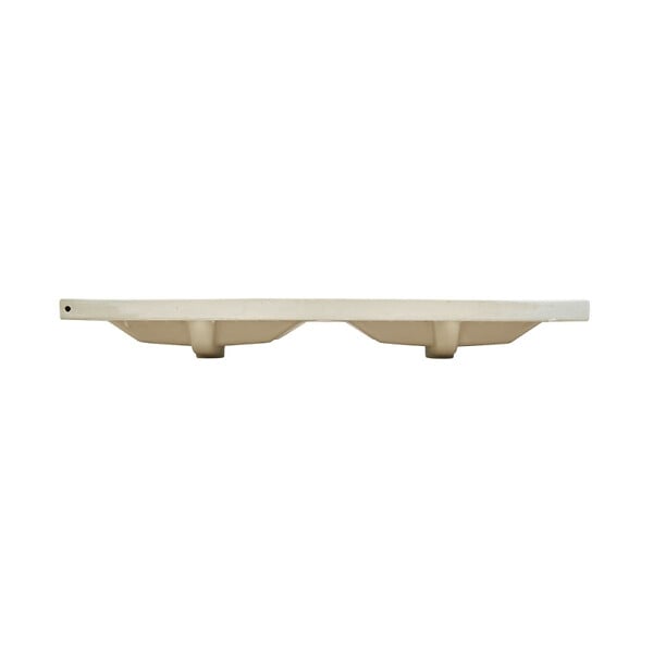 SWISS AQUA TECHNOLOGIES - Swiss Aqua Technologies B-Way 120,5x46 cm meuble double vasque en céramique, 2 trous de robinetterie au milieu, trop-plein, blanc (SATBW212046WM) - large