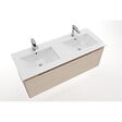 NATUREL - Naturel Modena 121x46 cm double vasque en céramique, 2 trous pour robinetterie, blanc (M2N12046) - vignette