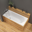 SWISS AQUA TECHNOLOGIES - Project 170x70x45 cm baignoire rectangulaire 204 L en acrylique coulé, sans pieds, sans vidage, sans siphon, blanc (SATVAPRO170) - vignette