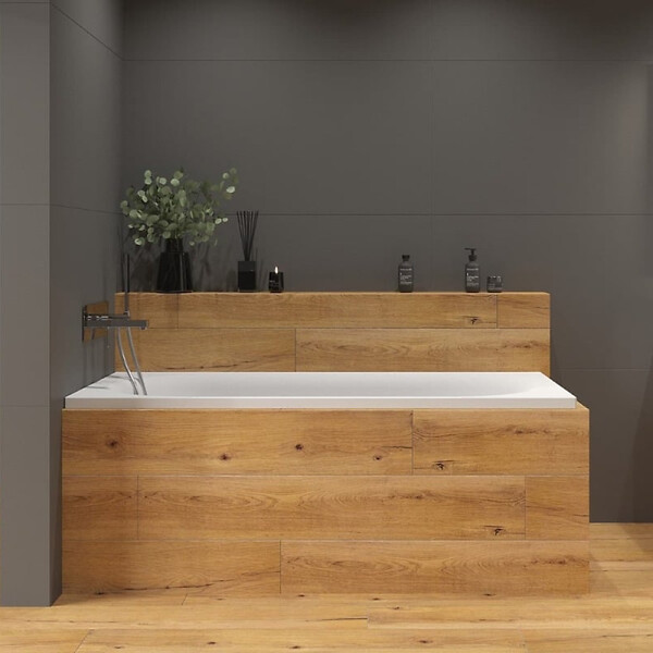 SWISS AQUA TECHNOLOGIES - Project 170x70x45 cm baignoire rectangulaire 204 L en acrylique coulé, sans pieds, sans vidage, sans siphon, blanc (SATVAPRO170) - large