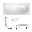 SWISS AQUA TECHNOLOGIES - Project 170x70x45 cm baignoire rectangulaire en acrylique coulé 204 L + pieds + vidage + siphon, blanc (SATVAPRO170-SETP1) - vignette