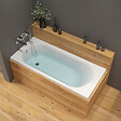SWISS AQUA TECHNOLOGIES - Project 170x70x45 cm baignoire rectangulaire en acrylique coulé 204 L + pieds + vidage + siphon, blanc (SATVAPRO170-SETP1) - vignette