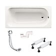 KALDEWEI - Eurowa 170x70x39 cm baignoire rectangulaire 178 L en acier émaillé + pieds + vidage + siphon, blanc alpin (KW312-SETP6) - vignette
