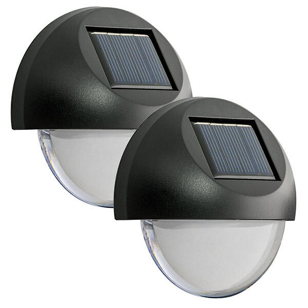 EZ SOLAR - Pack de 2 appliques solaires rondes - 2 x 6 lumens-EZ SOLAR - large