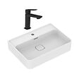 IDEAL STANDARD - Ideal Standard Strada II lavabo 600x430 mm 1 trou + Swiss Aqua Technologies mitigeur lavabo, sans tirette, noir mat (T300001SATBSL271C) - vignette