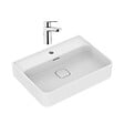 IDEAL STANDARD - Strada II lavabo 600x430 mm 1 trou + Grohe mitigeur monocommande lavabo taille S, chrome (T300001G23328000) - vignette