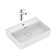 IDEAL STANDARD - Ideal Standard Strada II lavabo 600x430 mm 1 trou + Grohe mitigeur monocommande, 1/2" pour lavabo taille S, chrome (T300001G23330000) - vignette