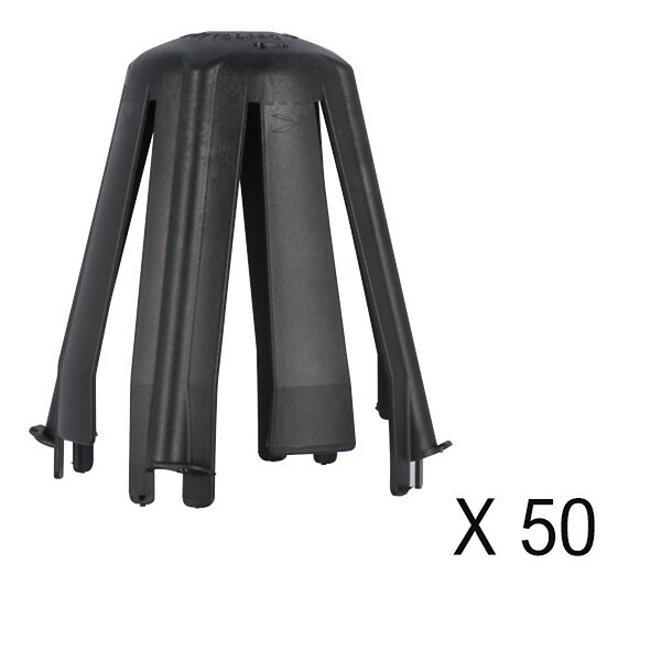 HELLERMANNTYTON - HellermannTyton Lot de 50 capots de protection pour spot encastrés SpotClip-II - large
