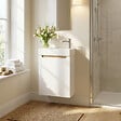 NATUREL - Naturel Meuble de salle de bain avec lavabo en céramique, Stilla, 39x60x22 cm blanc (STILLAD04008U) - vignette