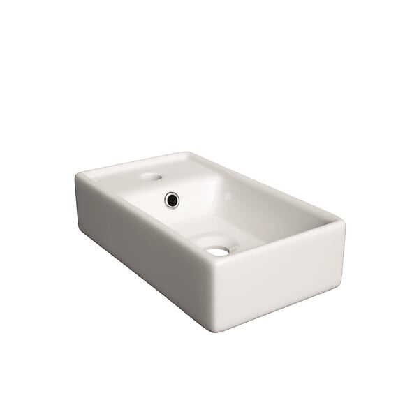 NATUREL - Naturel Meuble de salle de bain avec lavabo en céramique, Stilla, 39x60x22 cm blanc (STILLAD04008U) - large