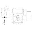 CERAMIA - Timeless 55x45x21 cm �vier encastrable en inox 304 + mitigeur inox avec douchette extractible, cuivre bross� (TMLKST-5545BCP-M1) - vignette