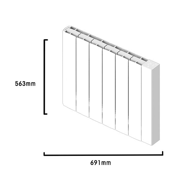 BATILEC - Radiateur céramique Heatzy connecté GLOW WiFi 1500W - Cœur de chauffe céramique - Confort thermique optimal - large
