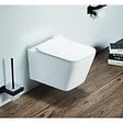 GEBERIT - Delta pack WC bâti 112cm + WC suspendu sans bride Swiss Aqua Technologies avec abattant SoftClose + plaque (GEBSTINFWR01MAN-FR) - vignette