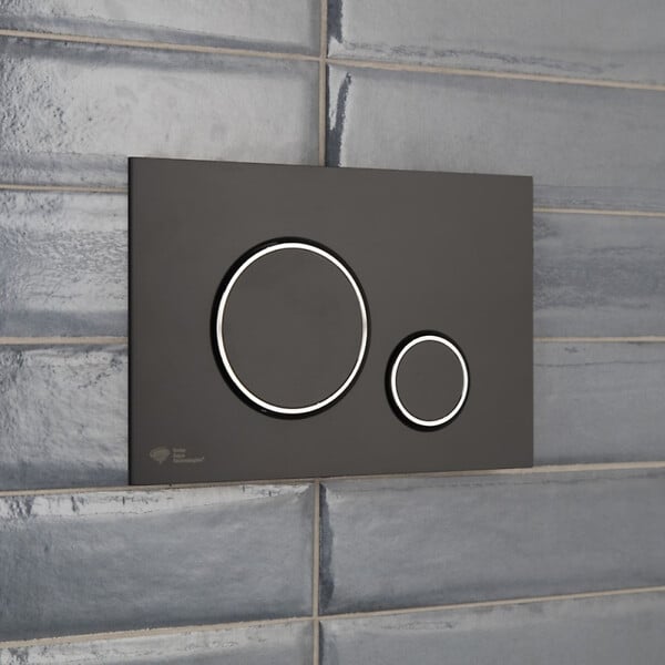SWISS AQUA TECHNOLOGIES - Pack WC bâti-support + WC suspendu sans bride Ceramia PixL avec abattant SoftClose + plaque (STECEPXBMT02-FR) - large