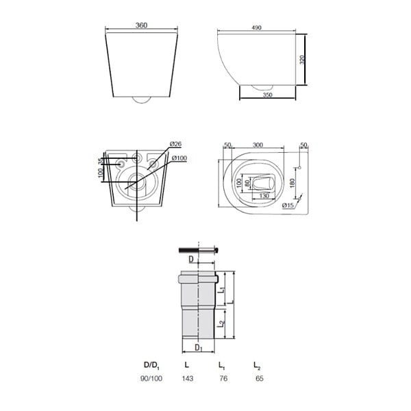 SWISS AQUA TECHNOLOGIES - Pack WC bâti-support + WC suspendu sans bride Ceramia PixL avec abattant SoftClose + plaque (STECEPXBMT02-FR) - large