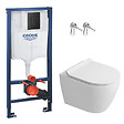 GROHE - Rapid SL pack WC bâti-support + WC suspendu Ceramia PixL + abattant SoftClose + set d'isolation + plaque noir (GRCEPXWT02-FR) - vignette