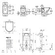 VILLEROY & BOCH - Pack WC bâti-support sol-mur + WC suspendu sans bride Roca avec abattant SoftClose + plaque (VBROGAWR03-FR) - vignette