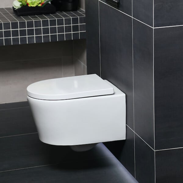 GROHE - Pack WC Bâti-support Rapid SL + WC SAT sans bride + Abattant SoftClose + Plaque chrome + Set d'habillage (ARENASATSB) - large