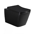 GEBERIT - Pack WC sans bride Infinitio Noir mat + Abattant softclose slim + Bâti support Geberit Extra-plat UP720 + Plaque Noir brillante - vignette