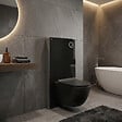 SWISS AQUA TECHNOLOGIES - Glass pack WC bâti-support avec plaque de commande + WC suspendu Ceramia sans bride avec abattant SoftClose (STGLBCEPXBMT01-FR) - vignette
