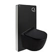 SWISS AQUA TECHNOLOGIES - Glass pack WC bâti-support avec plaque de commande + WC suspendu Ceramia sans bride avec abattant SoftClose (STGLBCEPXBMT01-FR) - vignette