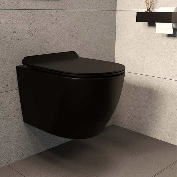 SWISS AQUA TECHNOLOGIES - Pack WC bâti-support + WC suspendu sans bride Ceramia PixL avec abattant SoftClose + plaque (STCEPXBMT01-FR) - large