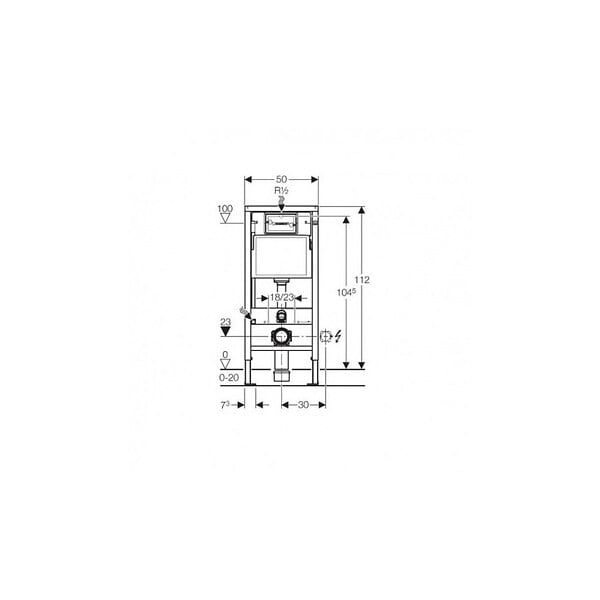 GEBERIT - Geberit + Roca Pack WC Bâti UP100 + Cuvette Roca Ona sans bride fixations invisibles + Plaque chrome mat - large