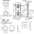 GROHE - Grohe Pack WC Bâti Rapid SL Autoportant + Cuvette Vitra S50 + Abattant soft close + Plaque chrome (ProjectS50softclose-1-SP) - vignette