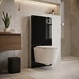 SWISS AQUA TECHNOLOGIES - Glass pack WC bâti-support avec plaque de commande + WC suspendu Ceramia sans bride avec abattant SoftClose (STGLBCE14WT01-FR) - vignette