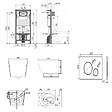 SWISS AQUA TECHNOLOGIES - Pack WC bâti-support autoportant + WC sans bride Ceramia PixL avec abattant SoftClose + plaque noir (STCEPXWT01-U) - vignette
