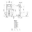 VILLEROY & BOCH - Pack WC Bâti-support Villeroy & Boch + WC sans bride SAT + Plaque de déclenchement double, Blanche (ViConnectFusionTQ-2) - vignette