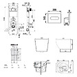 ROCA - Pack WC bâti-support + WC suspendu sans bride Ceramia PixL avec abattant SoftClose + plaque (ROCEPXWT03-FR) - vignette
