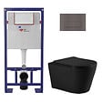 SWISS AQUA TECHNOLOGIES - Pack WC bâti-support autoportant + WC suspendu sans bride Ceramia avec abattant SoftClose + plaque (STCE14BMT03-U) - vignette