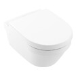 GEBERIT - Geberit + Villeroy & Boch Pack WC Bati UP100 + WC sans bride Villeroy & Boch Architectura, fixations invisibles + Abattant + Plaque blanche - vignette