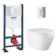 GROHE - Rapid SL pack WC bâti-support autoportant + WC sans bride Grohe avec abattant SoftClose + plaque (GRGRWR08-FR) - vignette