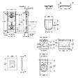 GROHE - Rapid SL pack WC bâti-support autoportant + WC sans bride Grohe avec abattant SoftClose + plaque (GRGRWR08-FR) - vignette
