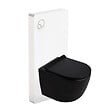 SWISS AQUA TECHNOLOGIES - Glass pack WC bâti-support avec plaque de commande + WC suspendu Ceramia sans bride avec abattant SoftClose (STGLWCEPXBMT01-FR) - vignette
