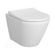 VITRA - Pack WC Bâti-support V-Fix Core + WC sans bride Integra, fixations invisibles + Plaque, Blanc Brillant (V-FixIntegraRimless-1) - vignette