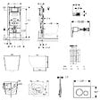GEBERIT - Duofix pack WC bâti-support + WC suspendu sans bride Ceramia PixL avec abattant SoftClose + plaque (GEDCEPXBMT09-FR) - vignette
