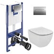 VILLEROY & BOCH - ViConnect Pro S Pack WC Bâti-support Villeroy & Boch + Cuvette Ideal Standard sans bride fixations invisibles + Plaque - vignette