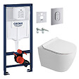 GROHE - Rapid SL pack WC bâti-support + WC suspendu Ceramia PixL + abattant SoftClose + set d'isolation + plaque (GRCEPXWT04FR-FS) - vignette