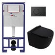 SWISS AQUA TECHNOLOGIES - Pack WC bâti-support autoportant + WC suspendu sans bride Ceramia PixL avec abattant SoftClose + plaque (STCEPXBMT01-U) - vignette